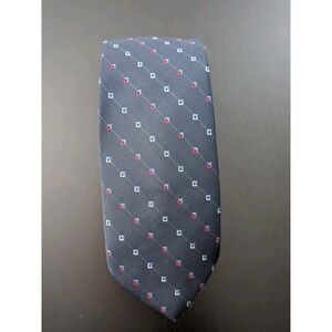 Vintage Royal Park Geometric Pattern Tie Silk Blend 60" Slim USA
